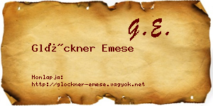 Glöckner Emese névjegykártya