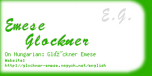 emese glockner business card